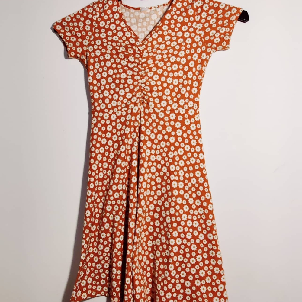 Floral Orange Dress